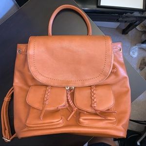 FAUX LEATHER BACKPACK